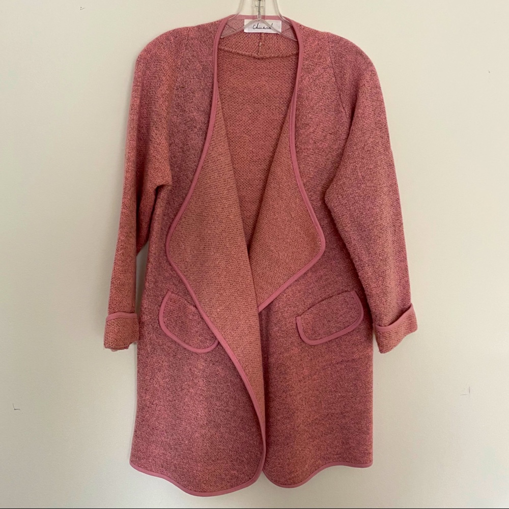 Soft Pink Chic Wish Long Cardigan Sweater